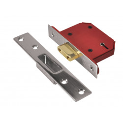 UNION Y2105S-SS-3.0 StrongBOLT 2105S Stainless Steel 5 Lever Mortice Deadlock Visi 81mm 3in