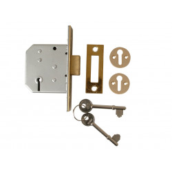 UNION Y2177-PL-2.50 2177 3 Lever Mortice Deadlock Polished Brass 65mm 2.5in Visi