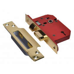 UNION Y2203S-PB-2.5 StrongBOLT 2203S 3 Lever Mortice Sashlock Polished Brass 68mm 2.5in Visi