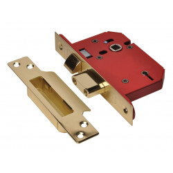 UNION Y2205S-PB-3.0 StrongBOLT 2205S 5 Lever Mortice Sashlock Polished Brass 81mm 3in Visi