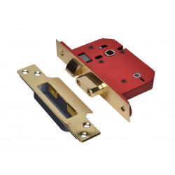UNION Y22WCS-PB-2.5 StrongBOLT 22WCS Mortice Bathroom Lock Polished Brass 68mm 2.5in Visi