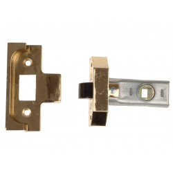 UNION Y2650-EB-2.50 Rebated Tubular Mortice Latch 2650 Electro Brass 63mm 2.5in