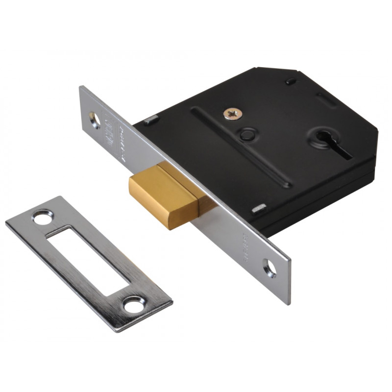 UNION Y-ES-DL-CH-3.0 ES-DL Essentials 3 Lever Mortice Deadlock Chrome 79mm 3in Visi UNION Y-ES-DL-CH-3.0 ES-DL Essentials 3 Lever Mortice Deadlock Chrome 79mm 3in Visi