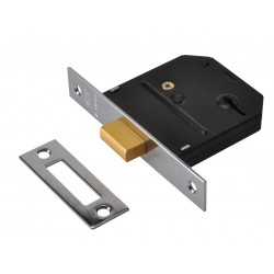 UNION Y-ES-DL-PB-3.0 ES-DL Essentials 3 Lever Mortice Deadlock Polished Brass 79mm 3in Visi
