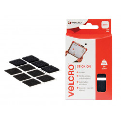 VELCRO® Brand 60236 VELCRO® Brand Stick On Squares 25mm Black (Pack 24)