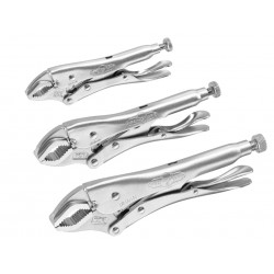 IRWIN® Vise-Grip® 10508020 Curved Jaw Locking Pliers Set of 3 (5CR/7CR/10CR)