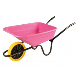 Walsall BSHPINKPP Boxed 90L Pink Polypropylene Wheelbarrow - Puncture Proof