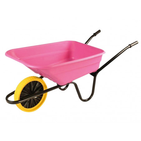 Walsall BSHPINKPP Boxed 90L Pink Polypropylene Wheelbarrow - Puncture Proof