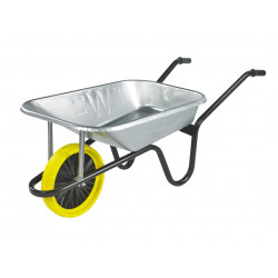 Walsall CGVPP 85L Galvanised Heavy-Duty Builder's Wheelbarrow - Puncture Proof