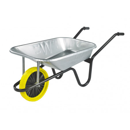 Walsall CGVPP 85L Galvanised Heavy-Duty Builder's Wheelbarrow - Puncture Proof
