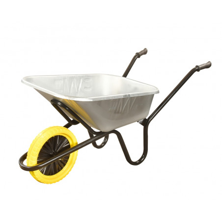 Walsall IGVPP 120L Galvanised Heavy-Duty Invincible Wheelbarrow - Puncture Proof