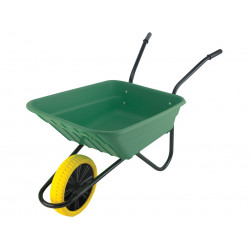 Walsall SHGPP 90L Green Polypropylene Wheelbarrow - Puncture Proof