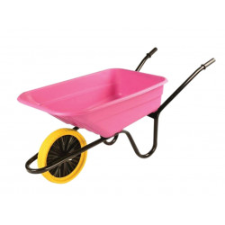 Walsall SHPINKPP 90L Pink Polypropylene Wheelbarrow - Puncture Proof