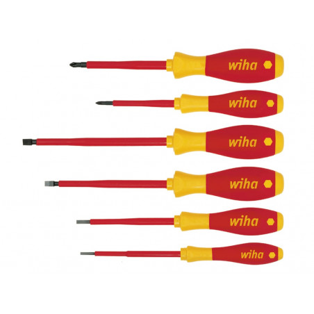 Wiha 00833 SoftFinish® electric SL/PH Screwdriver Set, 6 Piece