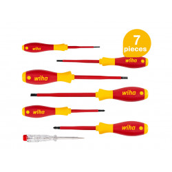 Wiha 00834 SoftFinish® electric SL/PH Screwdriver Set, 7 Piece