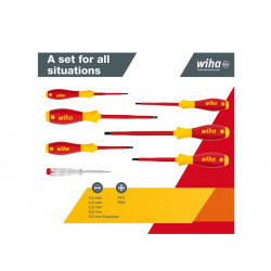 Wiha 00834 SoftFinish® electric SL/PH Screwdriver Set, 7 Piece