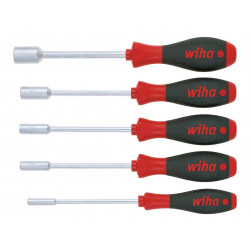 Wiha 01034 SoftFinish® Hex Nut Driver Set, 5 Piece
