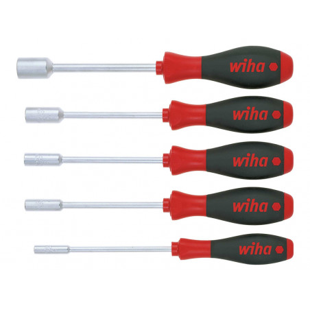 Wiha 01034 SoftFinish® Hex Nut Driver Set, 5 Piece