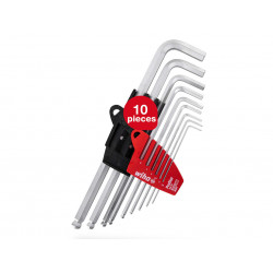 Wiha 07192 ProStar Hex Ball End L-key Set, 9 Piece