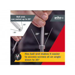 Wiha 07192 ProStar Hex Ball End L-key Set, 9 Piece
