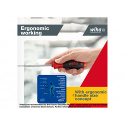 Wiha 07153 SoftFinish® SL/PZ Screwdriver Set, 6 Piece