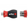 Wiha 33738 Magnetic SoftFinish® Stubby Screwdriver with Bit Magazine (SL, PH)