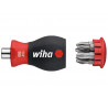 Wiha 33741 Magnetic SoftFinish® Stubby Screwdriver with Bit Magazine (PH, PZ)