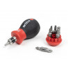 Wiha 33738 Magnetic SoftFinish® Stubby Screwdriver with Bit Magazine (SL, PH)