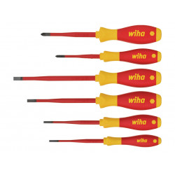 Wiha 35389 SoftFinish® electric slimFix SL/PH Screwdriver Set, 6 Piece