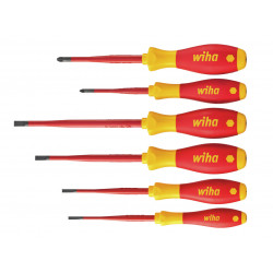 Wiha 36455 SoftFinish® electric slimFix SL/PZ Screwdriver Set, 6 Piece