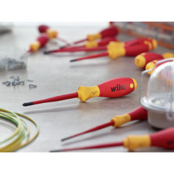 Wiha 36455 SoftFinish® electric slimFix SL/PZ Screwdriver Set, 6 Piece