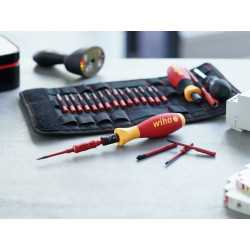 Wiha 36791 TorqueVario®-S electric Screwdriver Set, 19 Piece