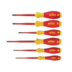Wiha 38362 SoftFinish® electric SL/PH/PZS Screwdriver Set, 6 Piece