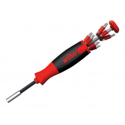 Wiha 38605 LiftUp 25 Magnetic Screwdriver with Bit Magazine (SL, PH, PZ, TX)