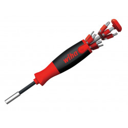 Wiha 38606 LiftUp 25 Magnetic Screwdriver with Bit Magazine (SL, PH, PZ, TX, Hex)