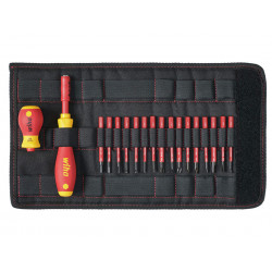 Wiha 41231 SoftFinish® electric slimVario Screwdriver Set, 19 Piece