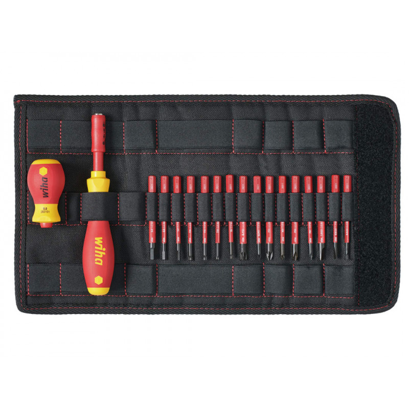 Wiha 41231 SoftFinish® electric slimVario Screwdriver Set, 19 Piece Wiha 41231 SoftFinish® electric slimVario Screwdriver Set, 19 Piece