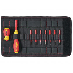 Wiha 41232 SoftFinish® electric slimVario Screwdriver Set, 10 Piece