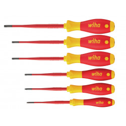 Wiha 41245 SoftFinish® electric slimFix TX/TR Screwdriver Set, 6 Piece