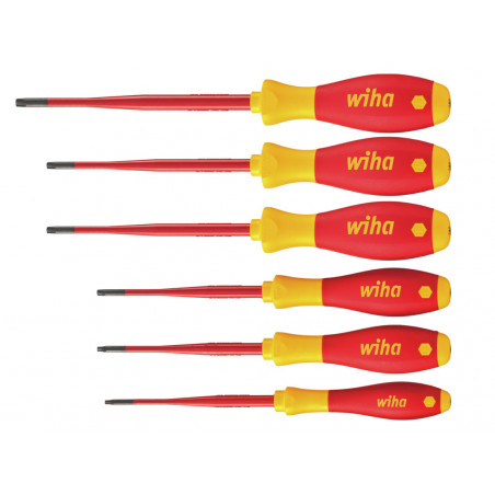 Wiha 41245 SoftFinish® electric slimFix TX/TR Screwdriver Set, 6 Piece