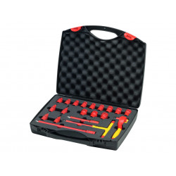 Wiha 43023 Insulated 3/8in Ratchet Wrench Set, 21 Piece (inc. Case)