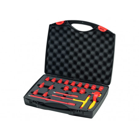 Wiha 43023 Insulated 3/8in Ratchet Wrench Set, 21 Piece (inc. Case)