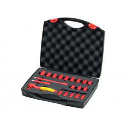 Wiha 43025 Insulated 1/4in Ratchet Wrench Set, 21 Piece (inc. Case)