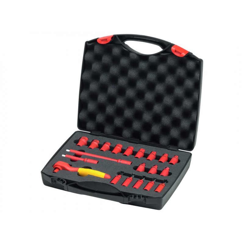 Wiha 43025 Insulated 1/4in Ratchet Wrench Set, 21 Piece (inc. Case) Wiha 43025 Insulated 1/4in Ratchet Wrench Set, 21 Piece (inc. Case)