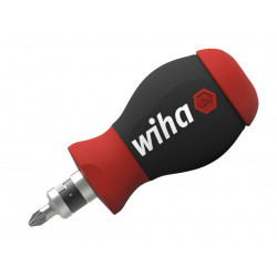 Wiha 43613 Magnetic SoftFinish® Stubby Screwdriver with Bit Magazine