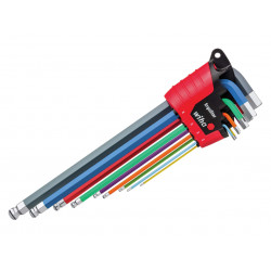 Wiha 43850 ErgoStar MagicRing® Colour Hex Ball End L-key Set, 9 Piece