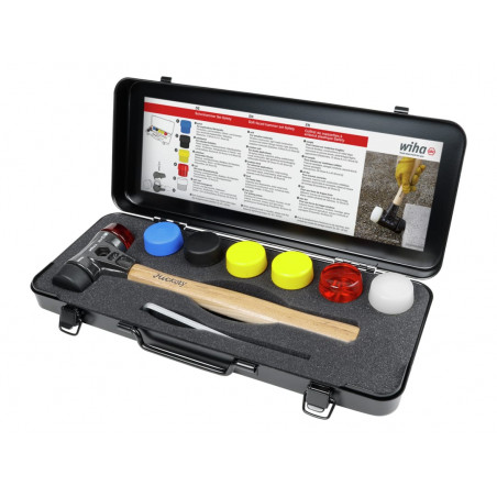 Wiha 44008 Assorted Hammer Face Set, 9 Piece