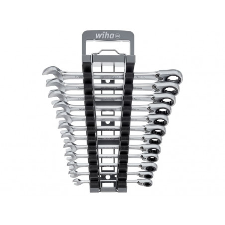 Wiha 44661 Ring Ratchet Spanner Set, 12 Piece