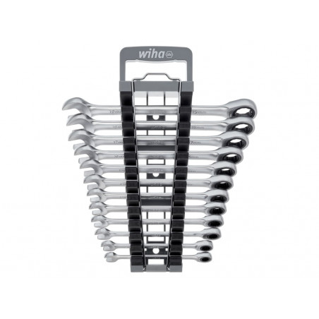 Wiha 44665 Ring Ratchet Spanner Set, 12 Piece