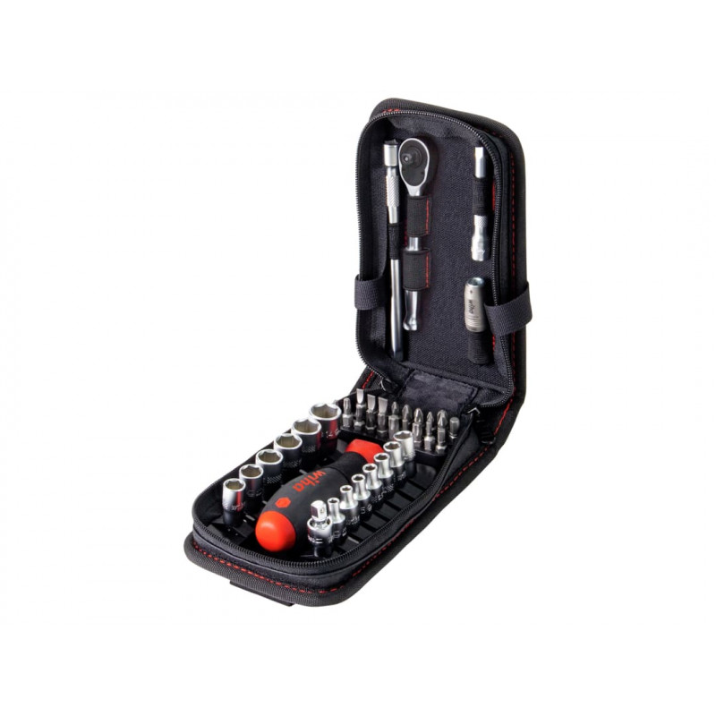 Wiha 44684 1/4in Nut Driver & Bit Set, 40 Piece